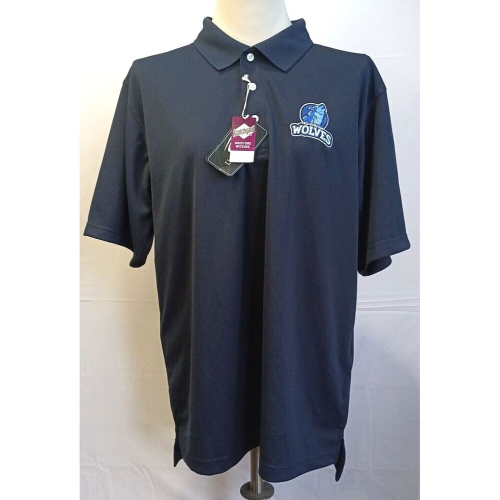 Ultra Club Moisture Wicking Roxborough Wolves Blue Short Sleeve Polo Lrg New Tag